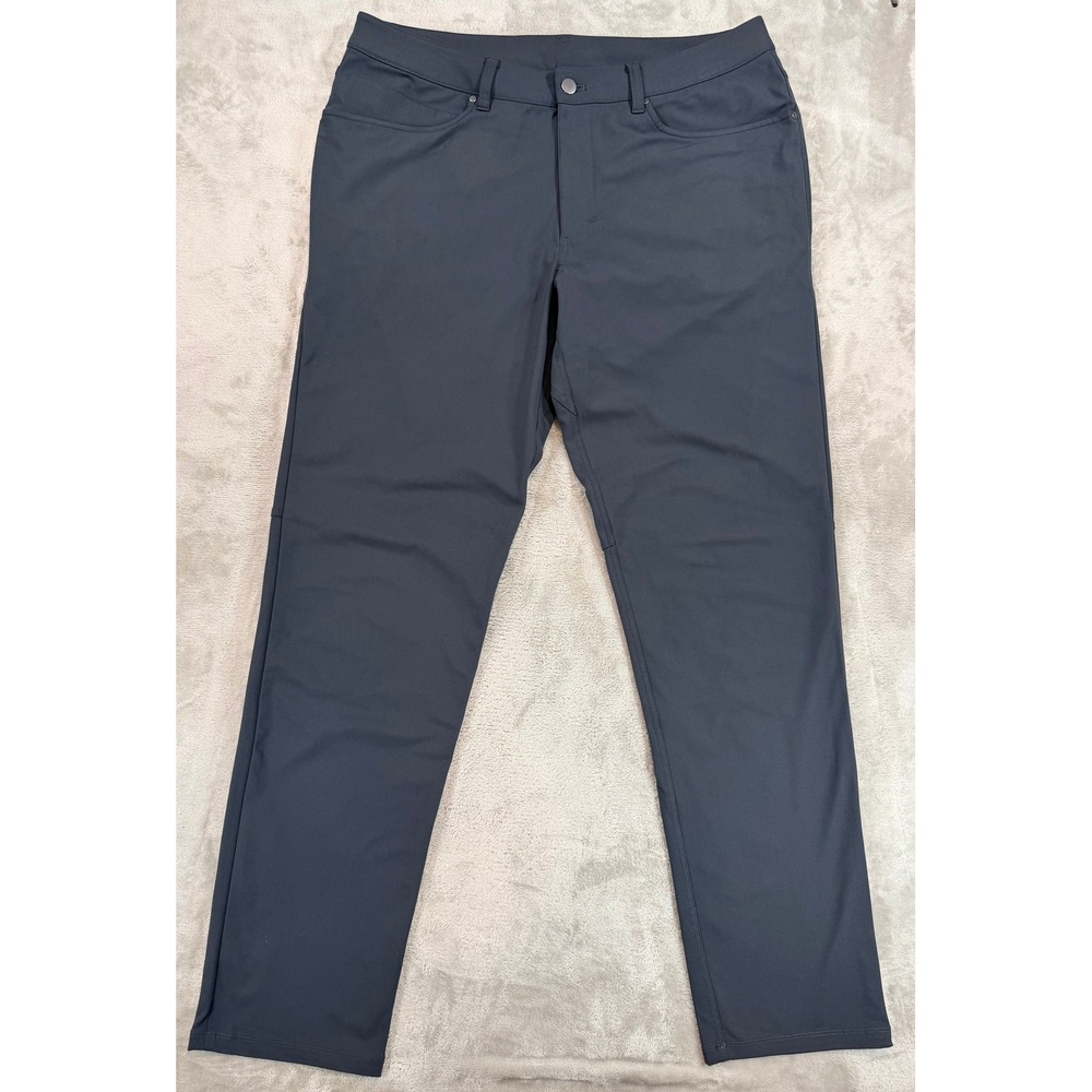 Lululemon Mens ABC Classic Trouser Pant Warpstreme True Navy 35x34